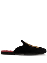 Embroidered Velvet Slippers